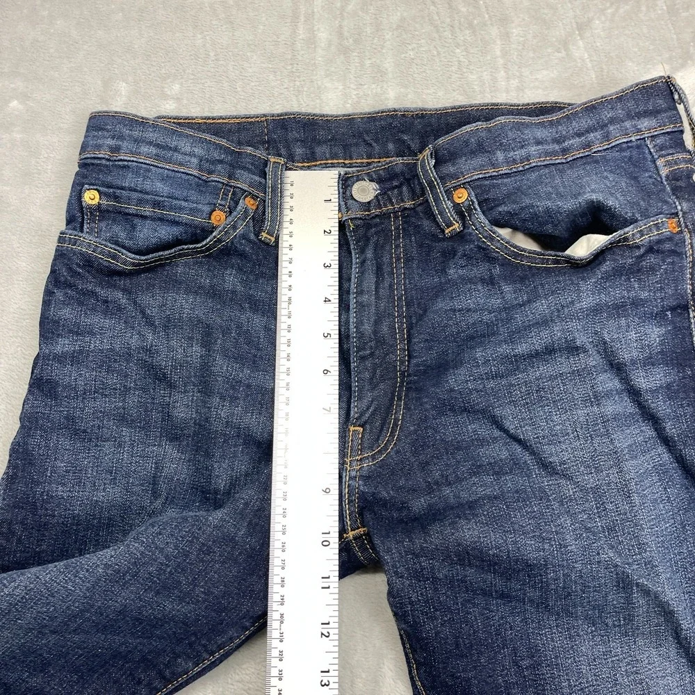 Levi's 511 Jeans Mens 34x32 Blue Denim Stretch‎ Dark Wash Red Tab Straight Leg